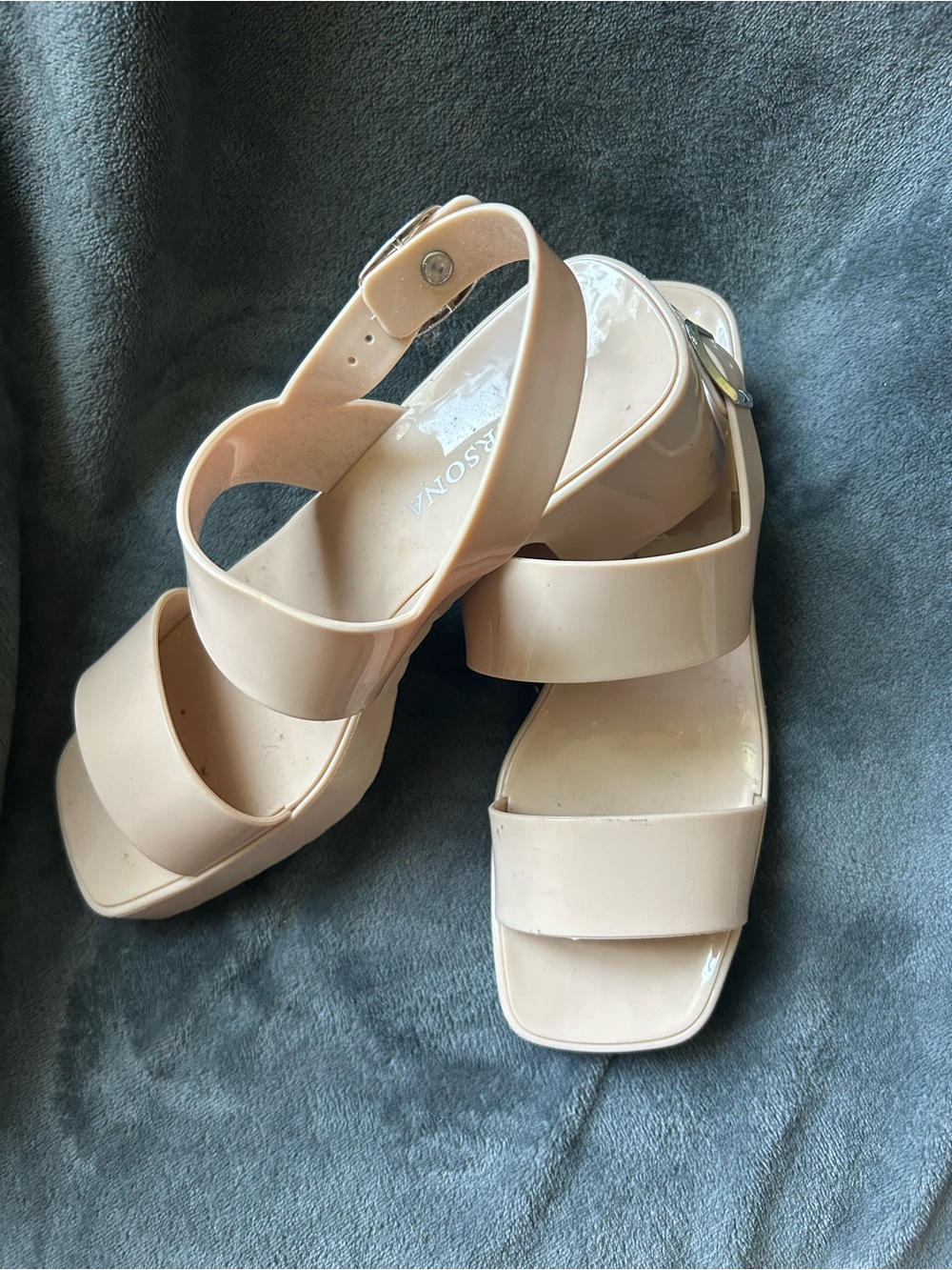 Versona Nude Beige Platform Sandals